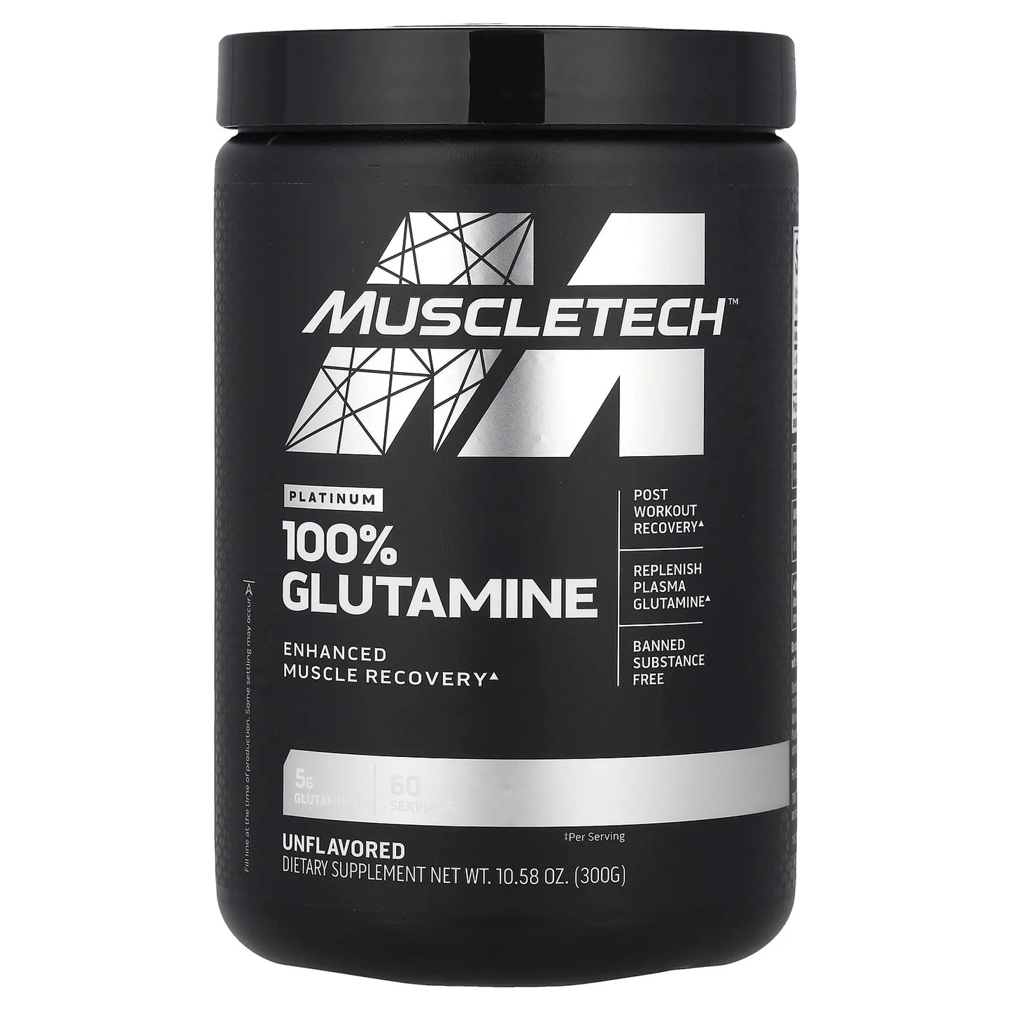 Muscletech Platinum Glutamine 300 gm Unflavored