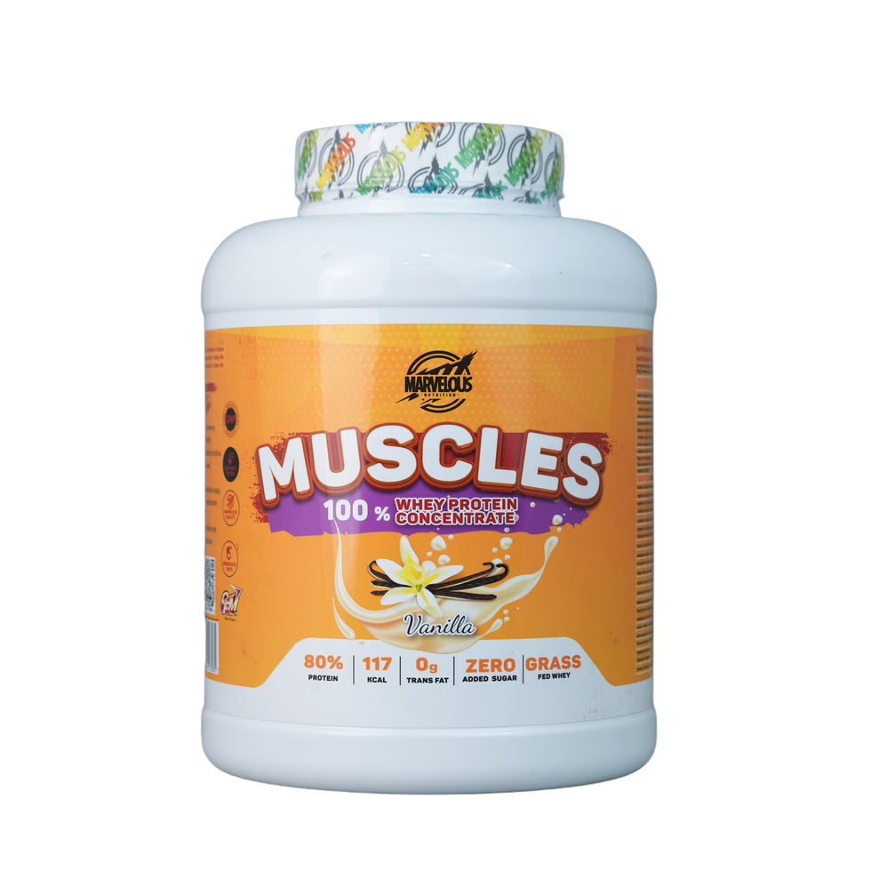 Marvelous Nutrition Musscle 100% Whey Protein Concentrate-67Serv.-2KG