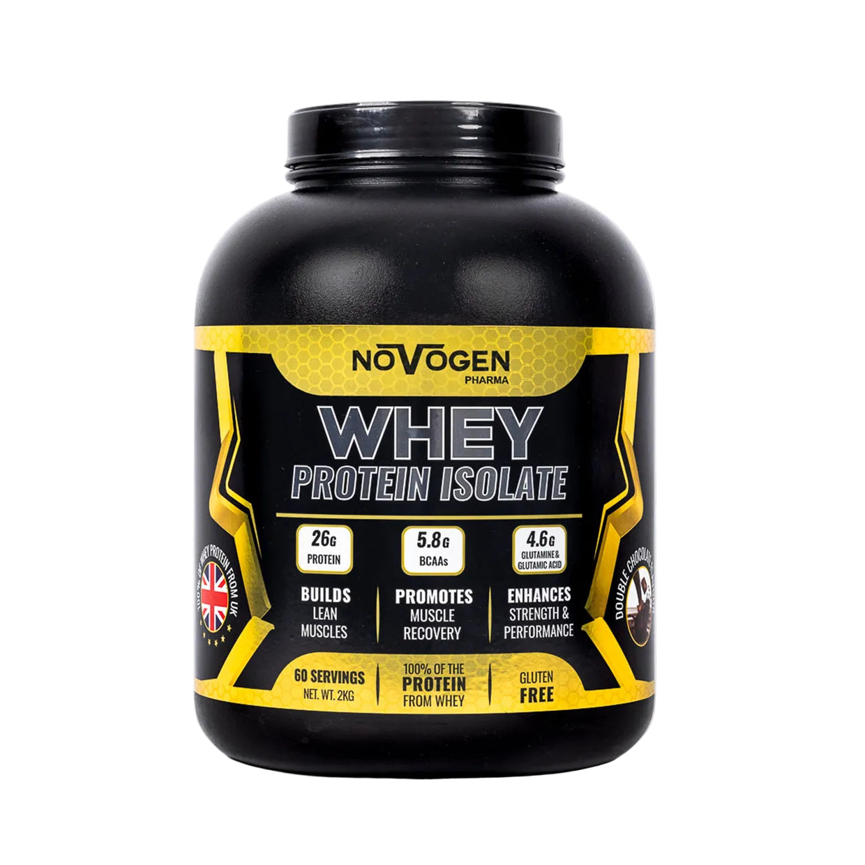 Novogen Pharma Whey Isolate-30Serv.-1Kg-Double Chocolate